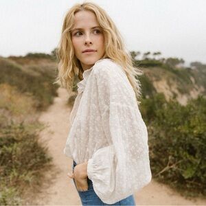 Doen Rosebay Blouse Salt Size Small EUC